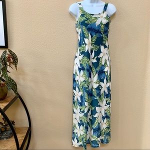 *SOLD* Vintage Tropical Hawaiian Maxi Dress XS Kauai